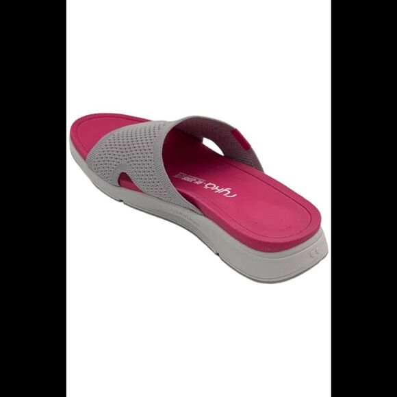 Ryka Anatomical Knit Slide Sandals Triumph Raindrop Grey - Wide - Picture 3 of 3